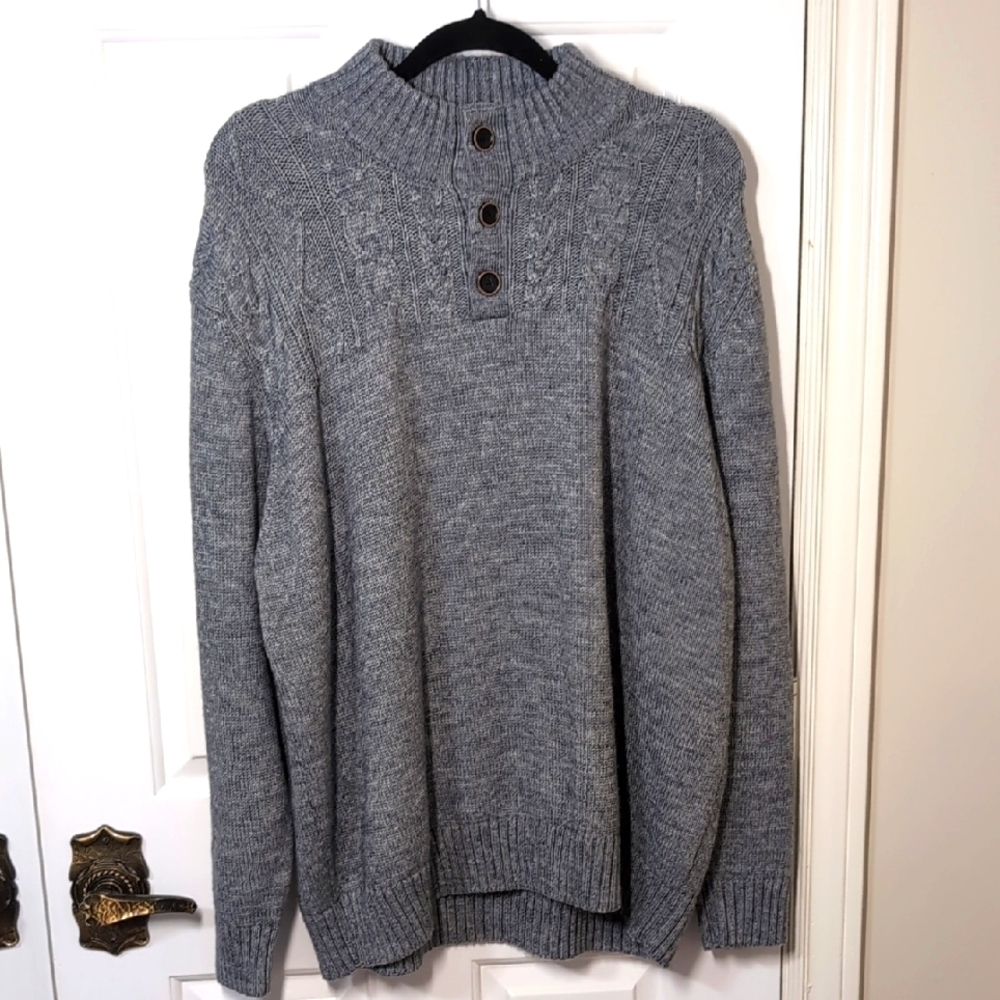 Daniel Hechtor Men's Gray Sweater Wool Blend XL
